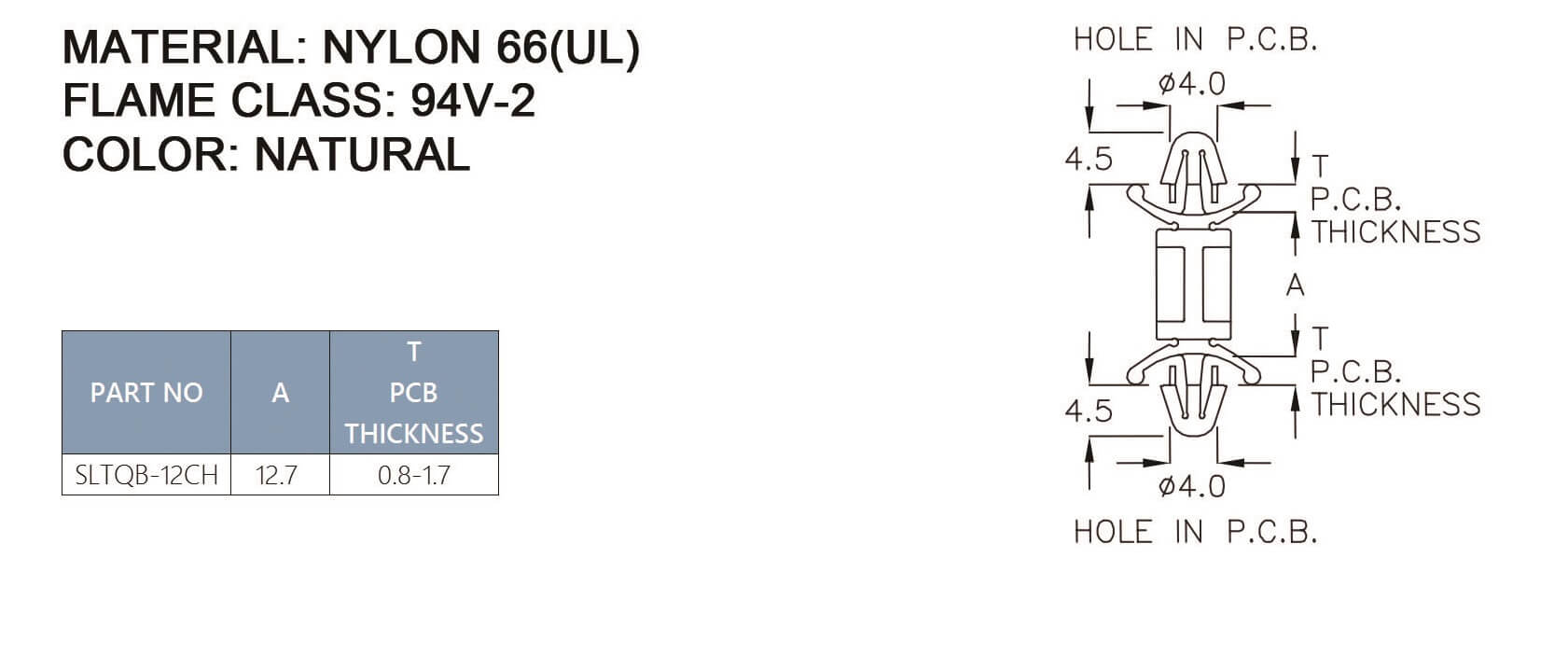 PCB Standoff SLTQB-12CH